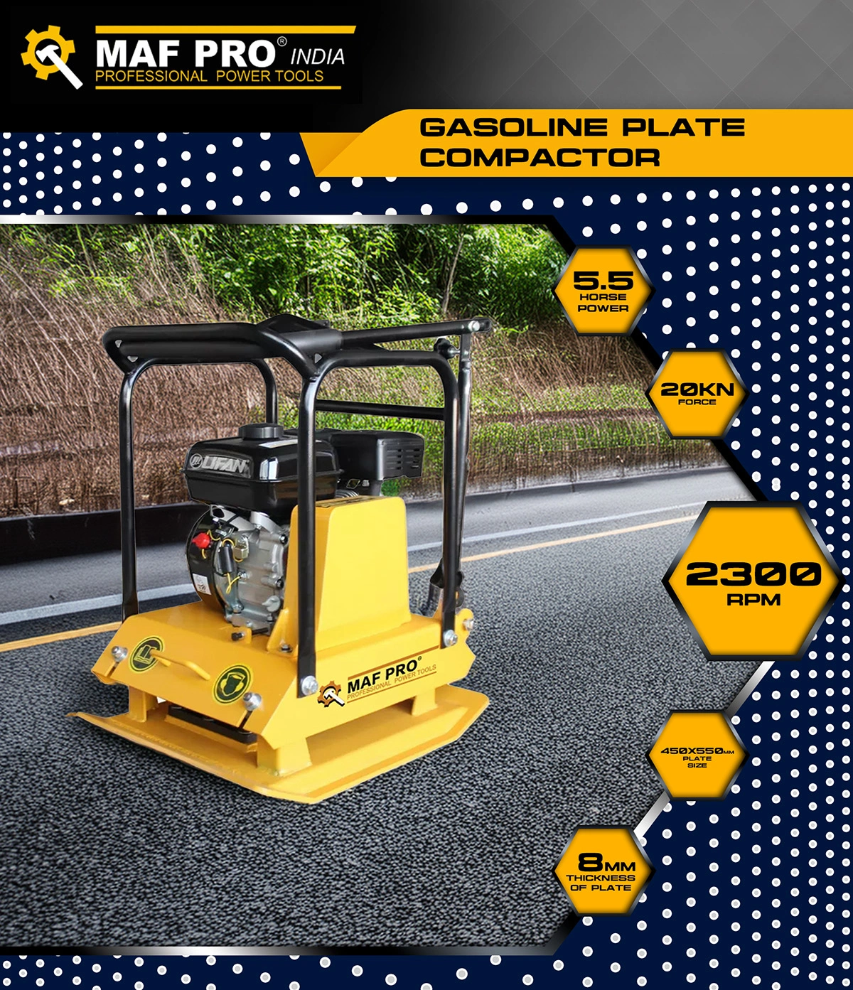 MAF PRO Gasoline Plate Compactor - photo 3