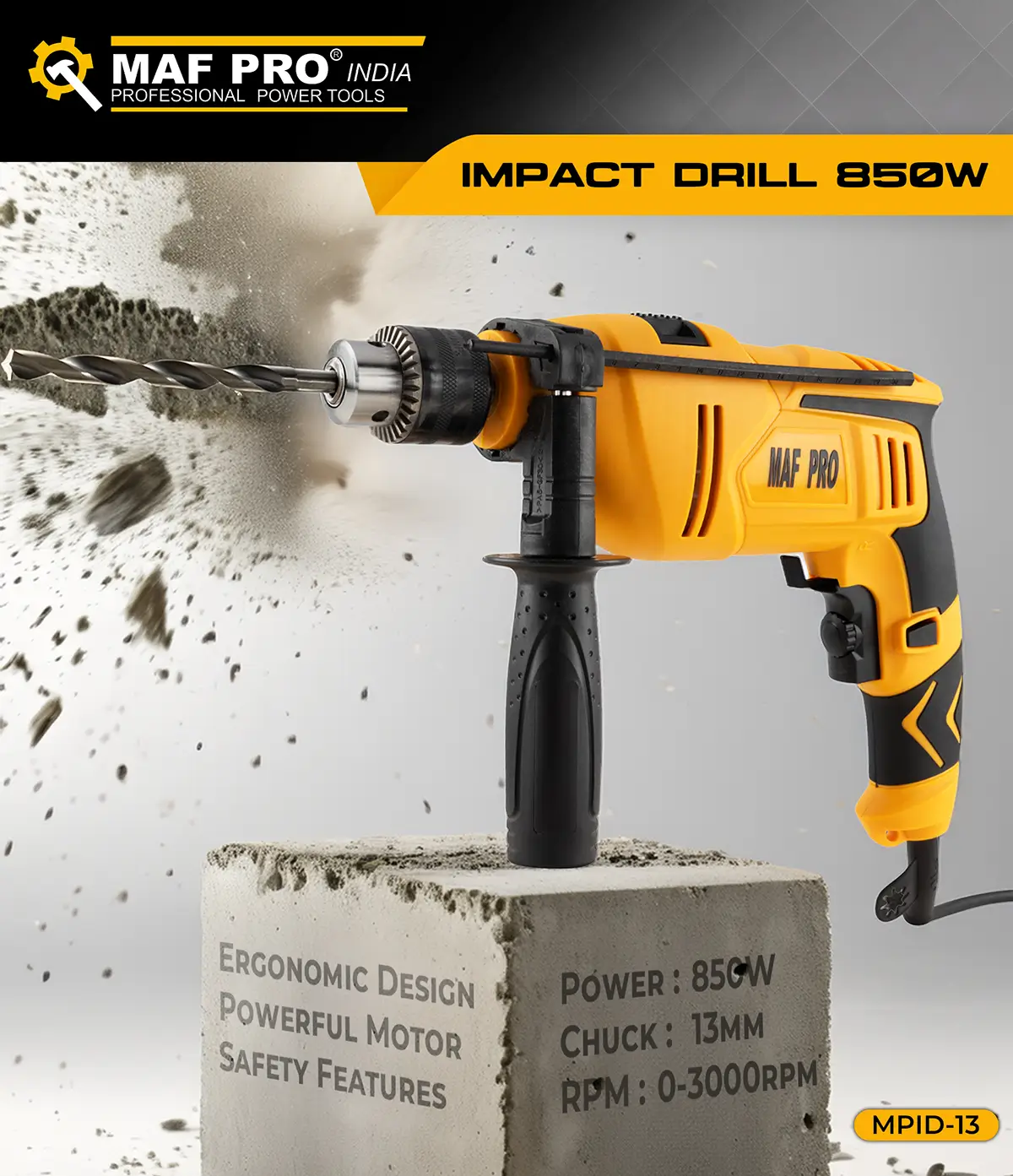 MAF PRO Impact Drill 850W (MPID-13) - photo 3