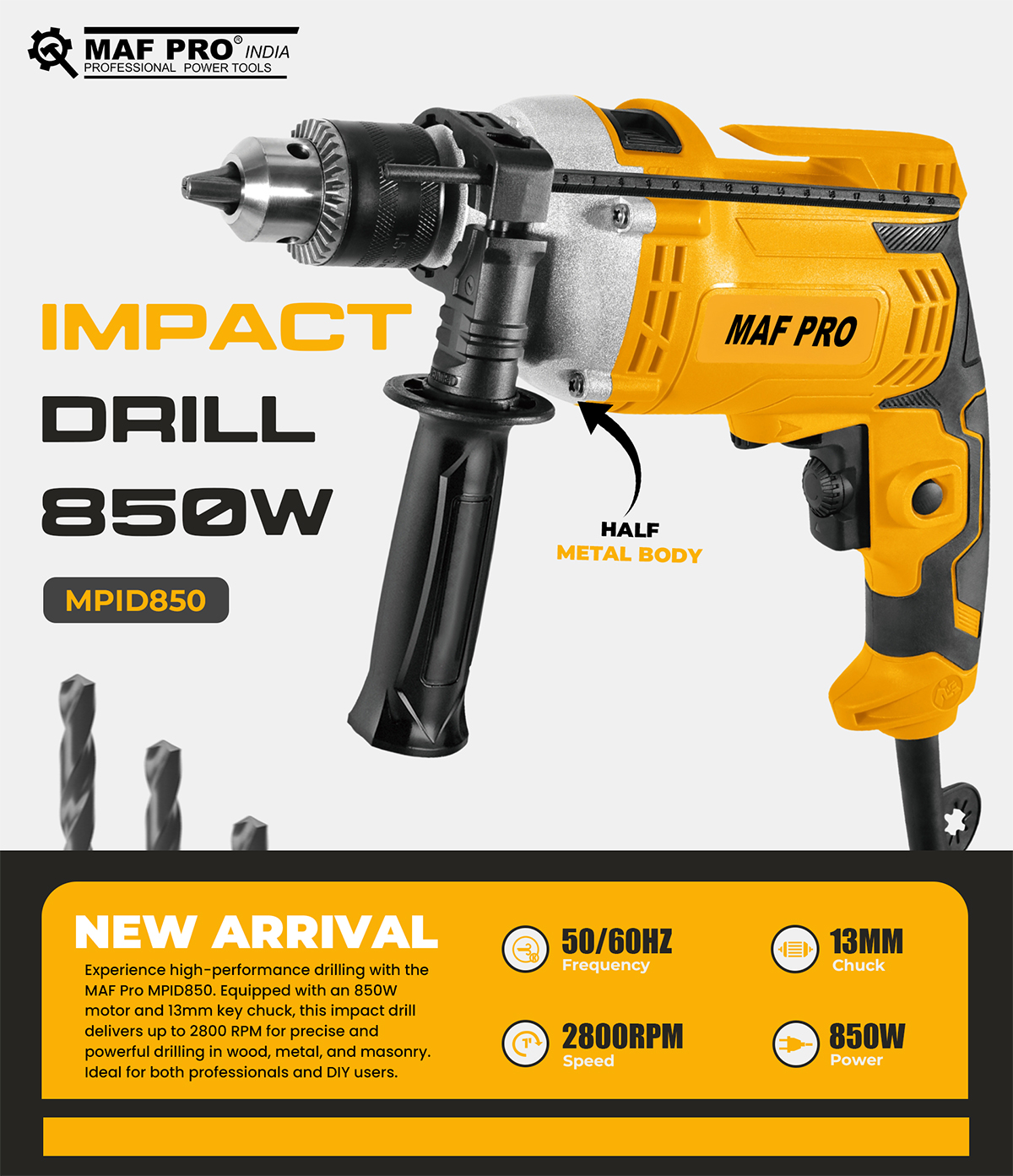 MAF PRO Impact Drill 850W (MPID850) - photo 3