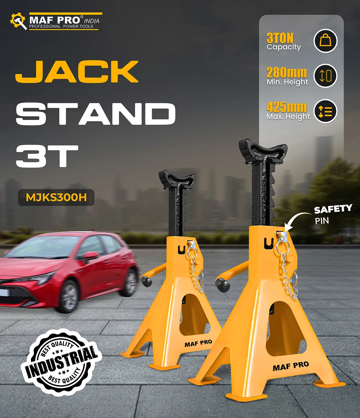 MAF PRO Jack Stand with Safety Pin (MJKS300H) - photo 3
