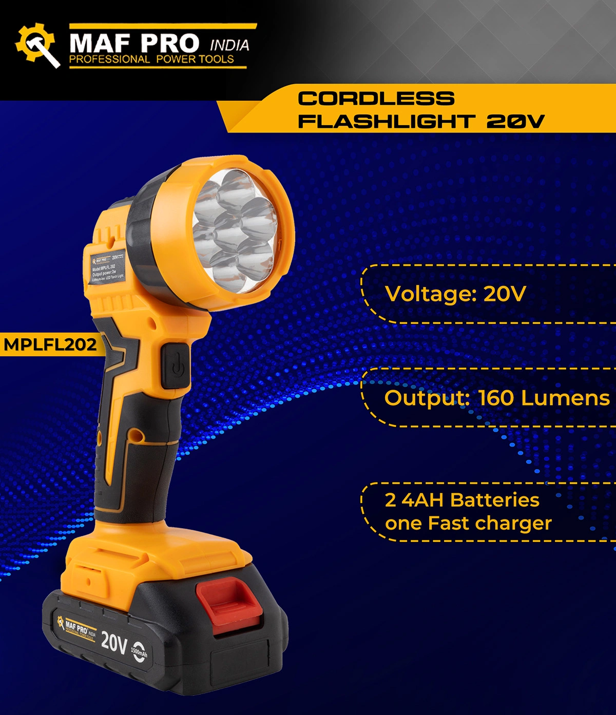 MAF PRO Lithium-ion Flashlight 20V (MPLFL202) - photo 4