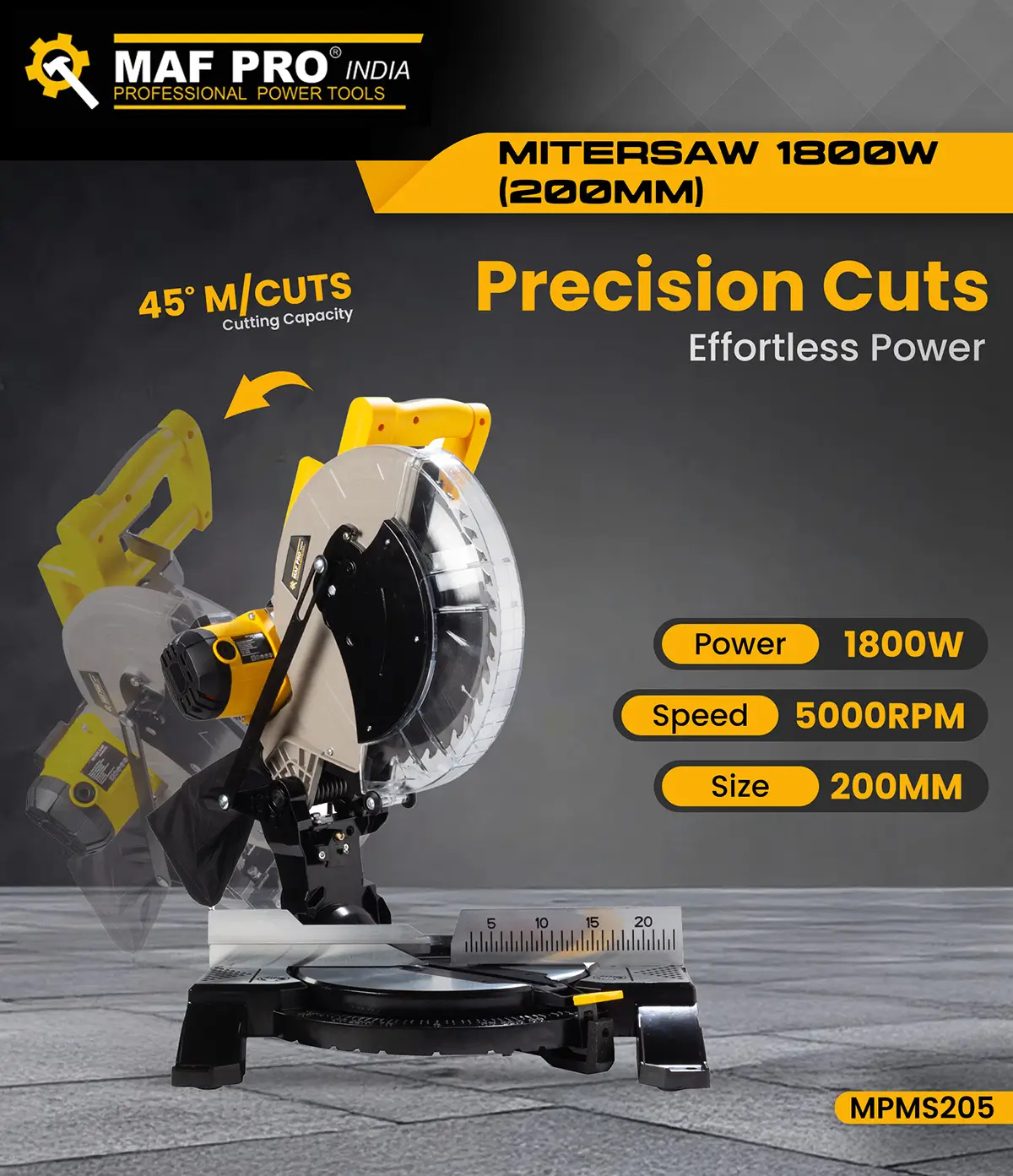 MAF PRO Mitersaw 1800W (200mm) (MPMS205) - photo 5