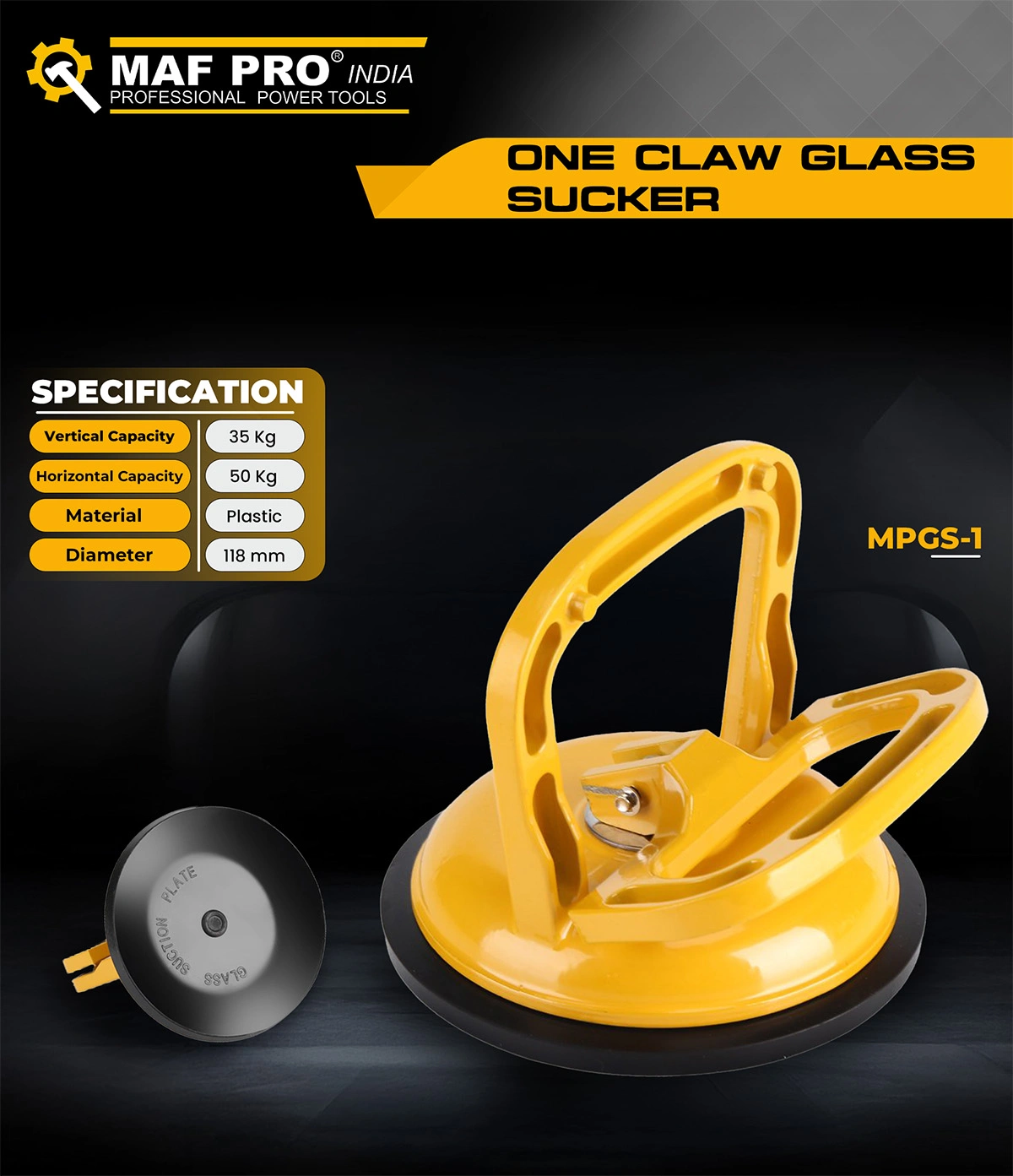 MAF PRO One Claw Glass Sucker (MPGS-1) - photo 7