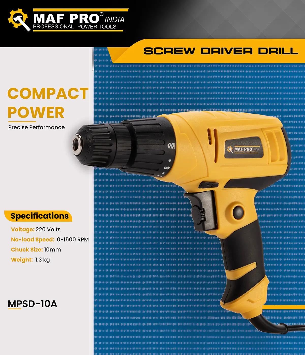 MAF PRO Screw Driver Drill (MPSD-10A) - photo 3