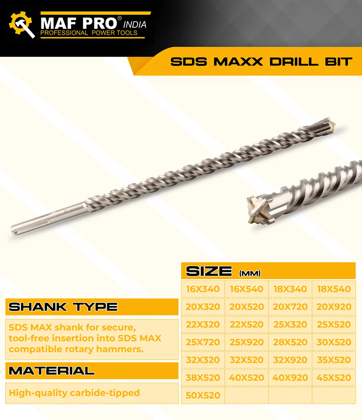 MAF PRO SDS Maxx Drill Bit - photo 4