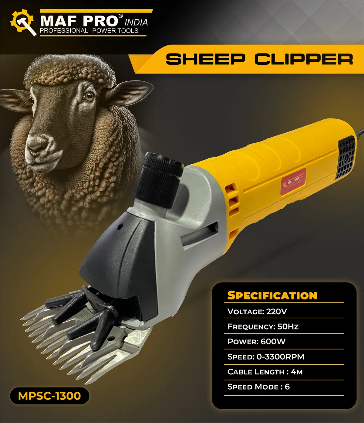 MAF PRO Sheep Clipper (MPSC-1300) - photo 4