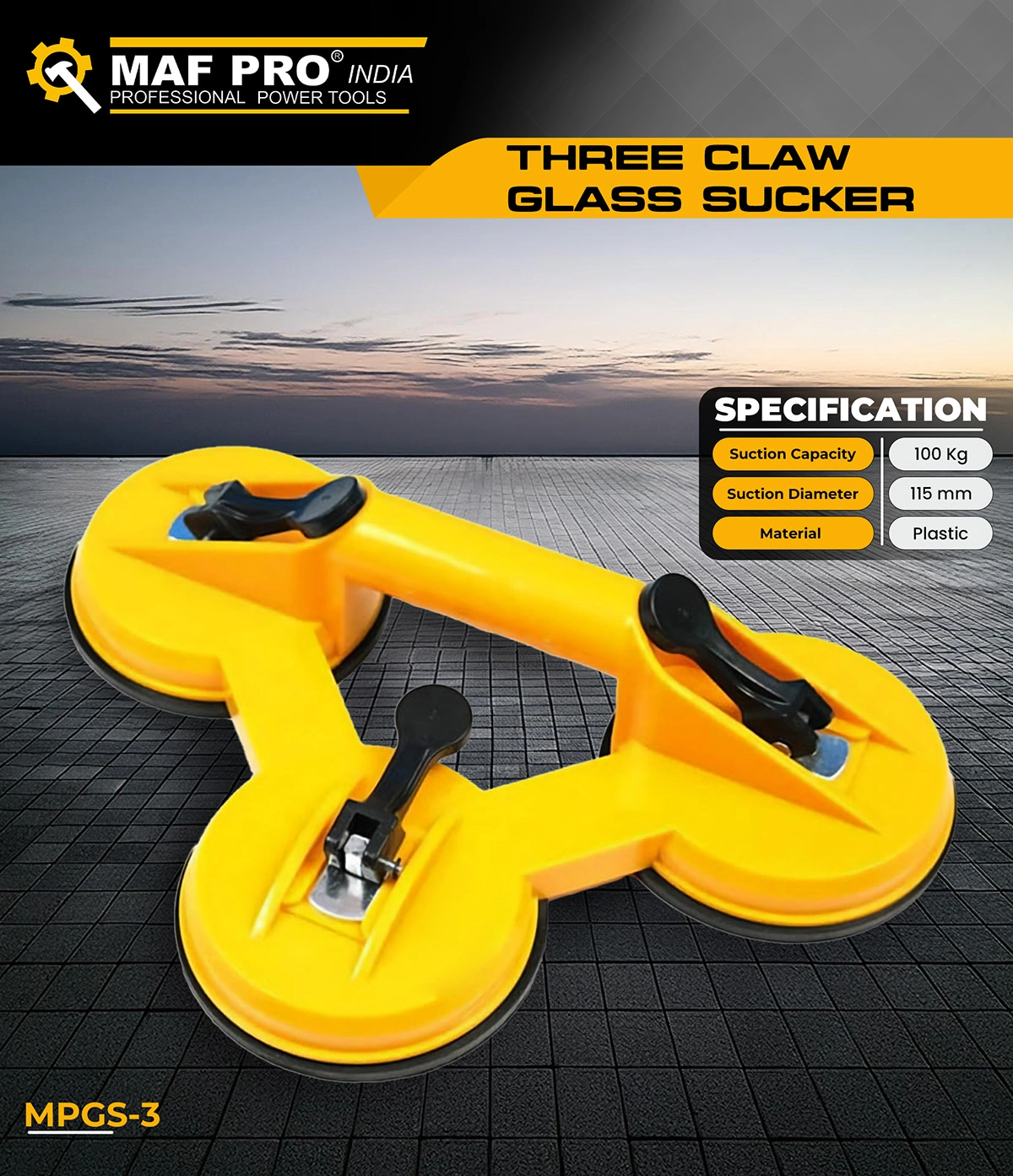 MAF PRO Three Claw Glass Sucker (MPGS-3) - photo 4
