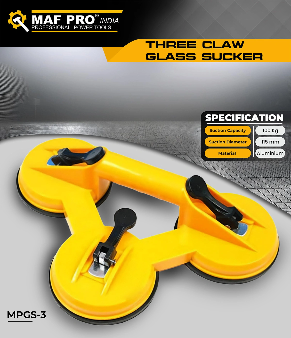 MAF PRO Three Claw Glass Sucker (MPGS-3) - photo 3