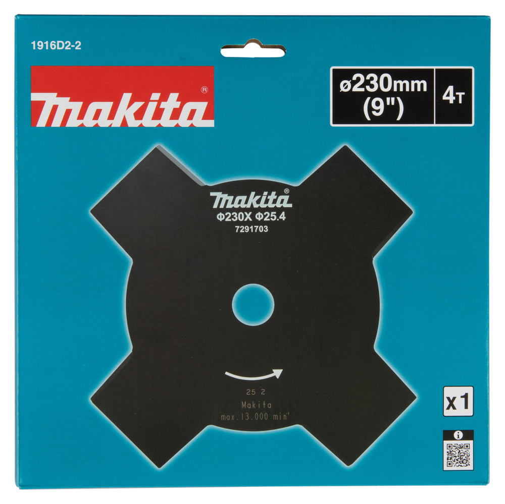 Makita 1916D2-2 Brush Cutter Blade 230x25.4x4t