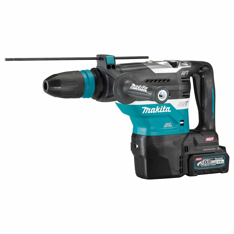 Makita HR005GL201 40V Rotary Hammer with 2 BL4080F Batteries and DC40RA