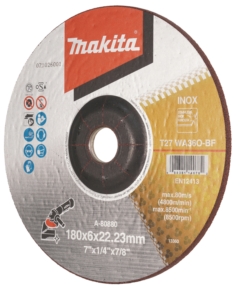 Makita A-80880 Dcgw 180x6x22 Wa36n For Stainless Steel - photo 2