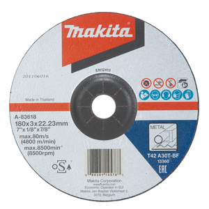 Makita A-83618 Cut-Off Wheel 180x3x22 A30t