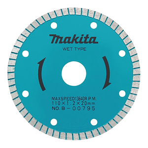Makita B-00795 Diamond Wheel 110mm Corrug H.grade Wet B