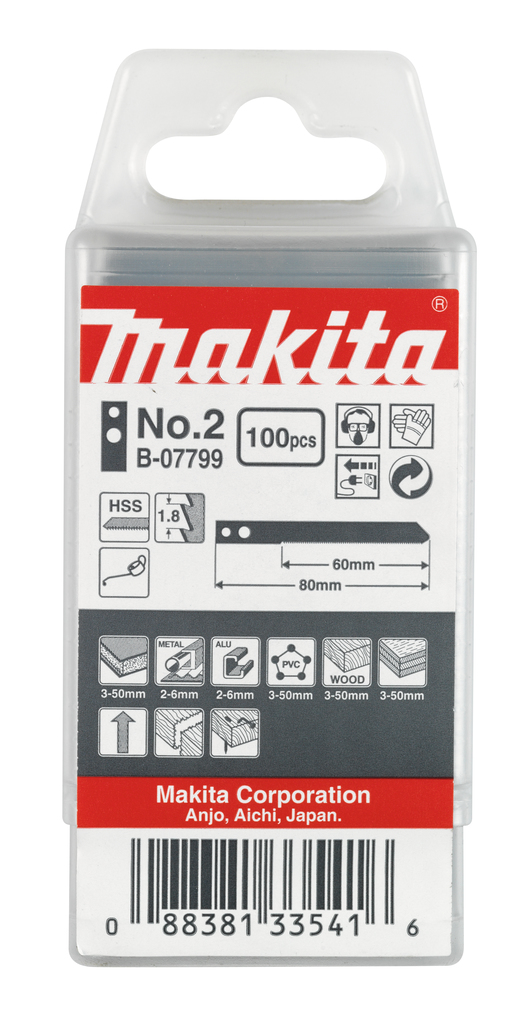 Makita B-07799 Jigsaw Blade No.2 / 100pcs