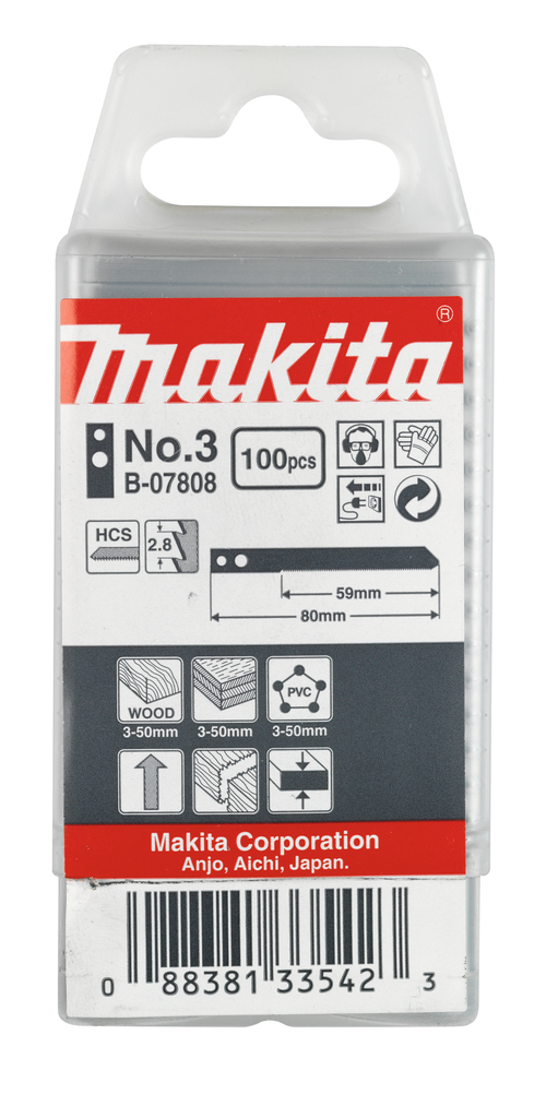 Makita B-07814 Jigsaw Blade No.8 / 100pcs