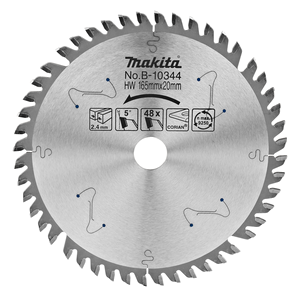 Makita B-10344 Saw Blade 165x48tx20 (Corian)
