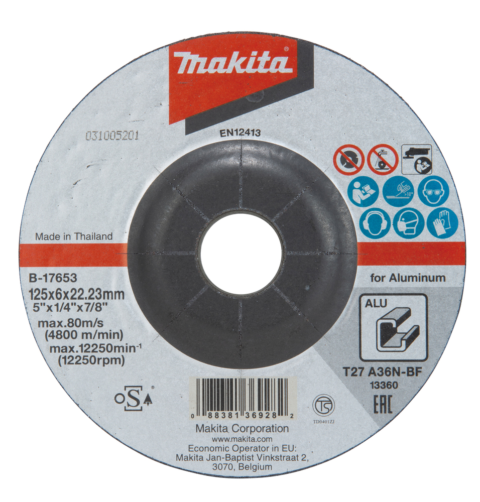 Makita B-17653 Dcgw For Aluminum 125x6x22 - photo 4