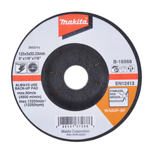 Makita B-18568 Flexible Gw 125x3x22.23 Wa60 Stainless S