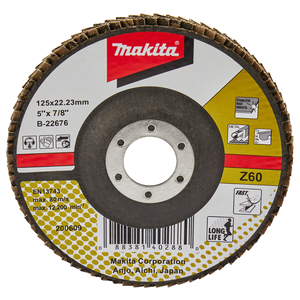 Makita B-22676 Flap Disc Fiberglass Backing/Angled 125m