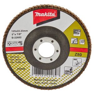 Makita B-22682 Flap Disc Fiberglass Backing/Angled 125m