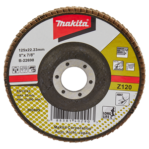 Makita B-22698 Flap Disc Fiberglass Backing/Angled 125m