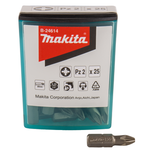 Makita B-24614 Screw Bit Set Pz 2-25mm In Flip Top Case - photo 2