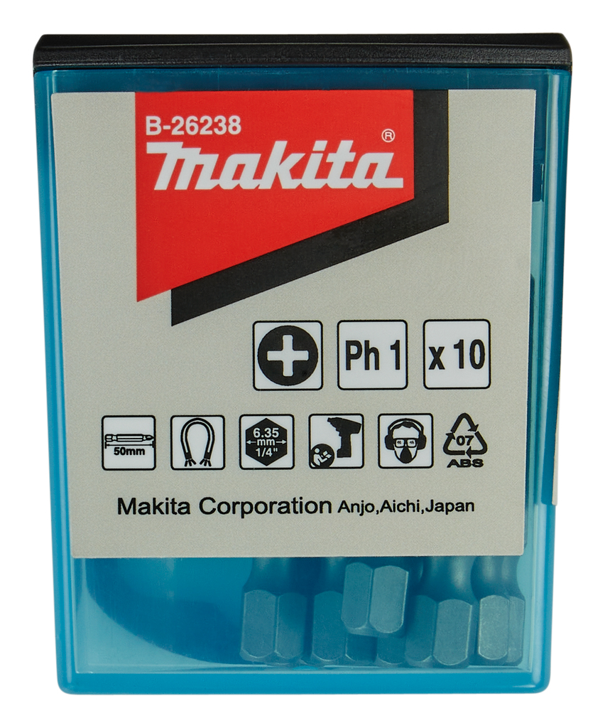 Makita B-26238 Screw Bit Set Ph 1-50mm In Flip Top Case - photo 2