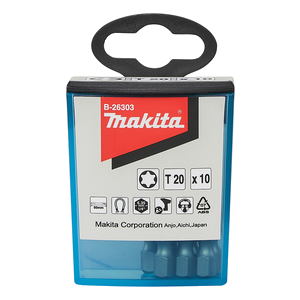 Makita B-26303 Screw Bit Set T 20-50mm In Flip Top Case
