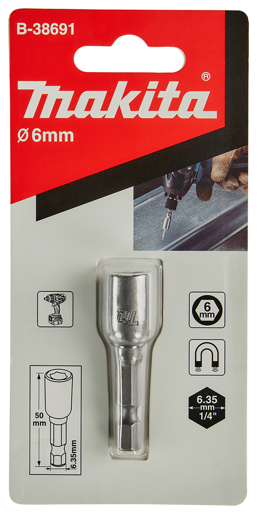 Makita B-38691 Magnet Nutsetter 6x50 1pc