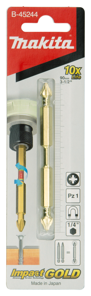 Makita B-45244 Impact Gold Dbl-End Torsion Pz1-90 1pc - photo 4