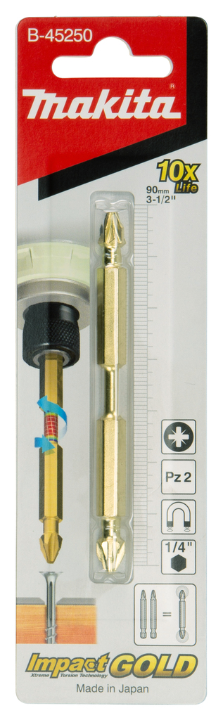 Makita B-45250 Impact Gold Dbl-End Torsion Pz2-90 1pc - photo 3