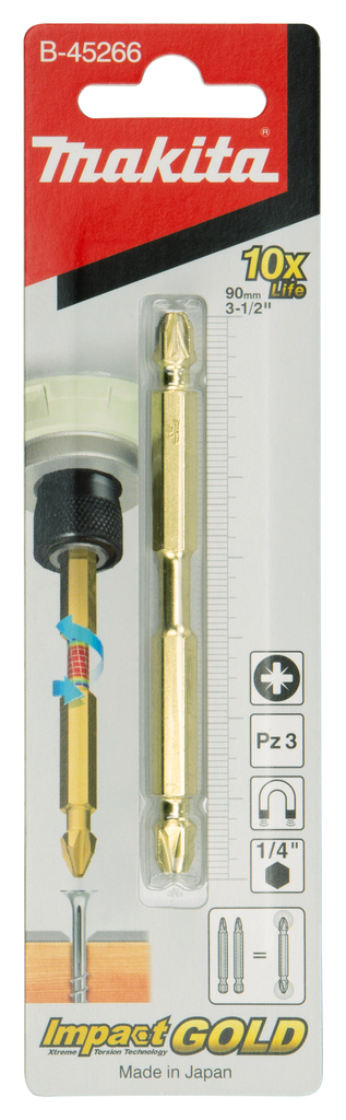 Makita B-45266 Impact Gold Dbl-End Torsion Pz3-90 1pc - photo 3