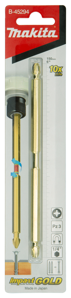 Makita B-45294 Impact Gold Dbl-End Torsion Pz3-150 1pc - photo 3