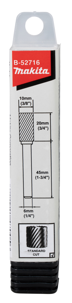 Makita B-52716 6mm Shank,sa,standard Cut 10mmx20mm 1pc
