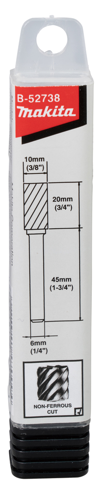Makita B-52738 6mm Shank,sa,non-Ferrouscut10mmx20mm1pcs