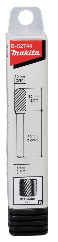 Makita B-52744 6mm Shank,sc,standard Cut 10mmx20mm 1pcs