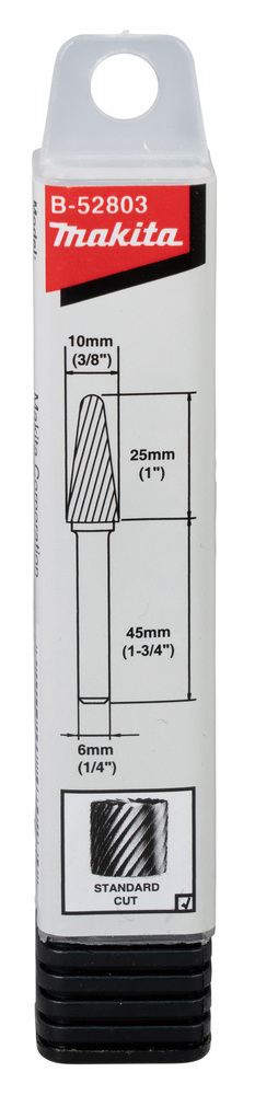 Makita B-52803 6mm Shank,sl Standard Cut 10mmx25mm 1pcs