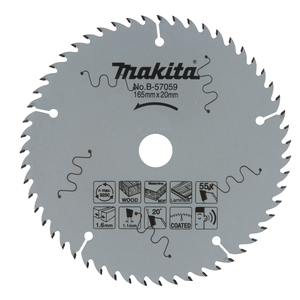 Makita B-57059 Tct Blade165x20x55t Wood/Mdf For Dsp600