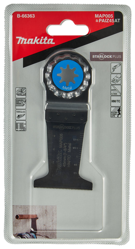 Makita B-66363 Starlock Plus Tc Bar Plunge Blade/Metal - photo 2
