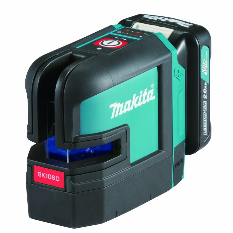 Makita SK106DZ 12V max Rechargeable Red 4-Point Cross Line Laser