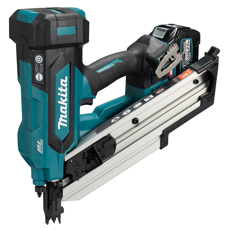 Makita BN001GD201 40V Framing Nailer 90mm BL4025*2 DC40RA