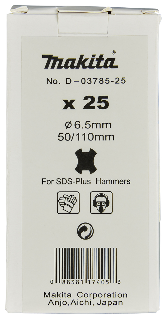 Makita D-03785-25 Sds-Plus Bulk (25pcs/Pkg) 6.5-110 - photo 2