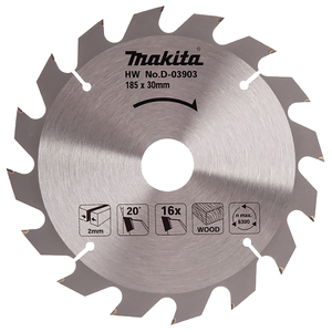 Makita D-03903 T.c.t. Saw Blade 185x30x16t