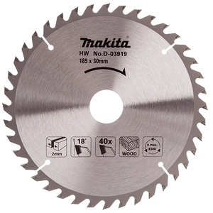 Makita D-03919 T.c.t. Saw Blade For Wood 185x30x40t