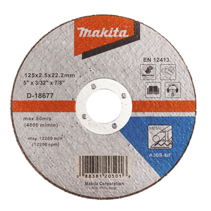 Makita D-18677 Cut-Off Wheel 125x2.5x22.2 A30s
