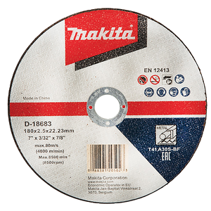 Makita D-18683 Cut-Off Wheel 180x2.5x22.2 A30s