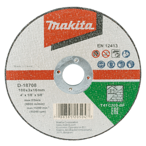 Makita D-18708 Cutting Wheel (Flat) C30s For Masonry 10