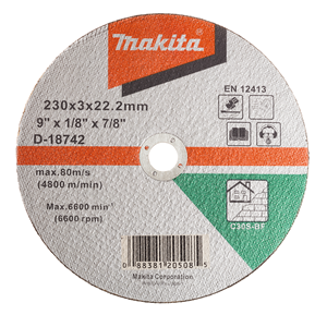 Makita D-18742 Cutting Wheel (Flat) C30s For Masonry 23
