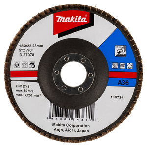 Makita D-27078 Flap Disc Ge 125mm #a36 Angled