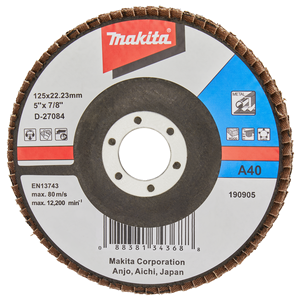 Makita D-27084 Flap Disc Ge 125mm #a40 Angled